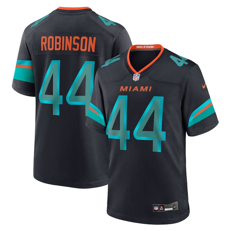 Men's Miami Dolphins Chop Robinson #44 Pitch Blue 2025 Rivalries Collection Limited Jersey
